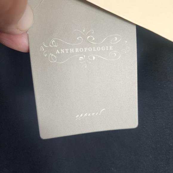 Elevenses Anthropologie Black Pleated Drop Waist Scalloped Skirt Size 10 Goth - Picture 4 of 7